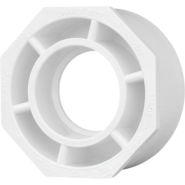 Charlotte Pipe And Foundry 3 In. SPG x 1-1/2 In. Hub Schedule 40 DWV Reducing PVC Bushing PVC 00107 1200HA - main